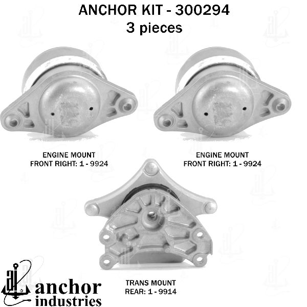 2010-2012 Mercedes-Benz GLK350 Engine Mount Kit (Anchor)