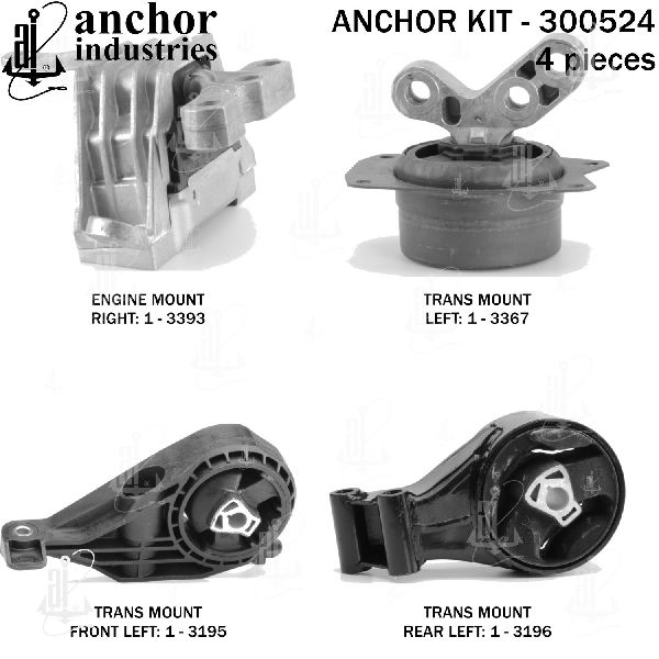 2014-2016 Buick Regal Engine Mount Kit (Anchor)