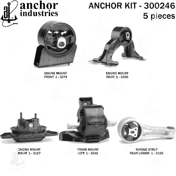 2011-2014 Dodge Avenger Engine Mount Kit (Anchor)