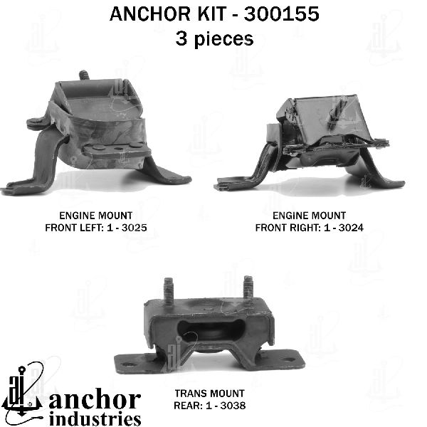 2009-2011 Lincoln Town Car Engine Mount Kit (Anchor)