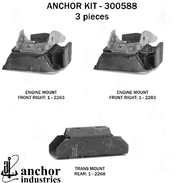 1970-1972 Chevrolet Monte Carlo Engine Mount Kit (Anchor)