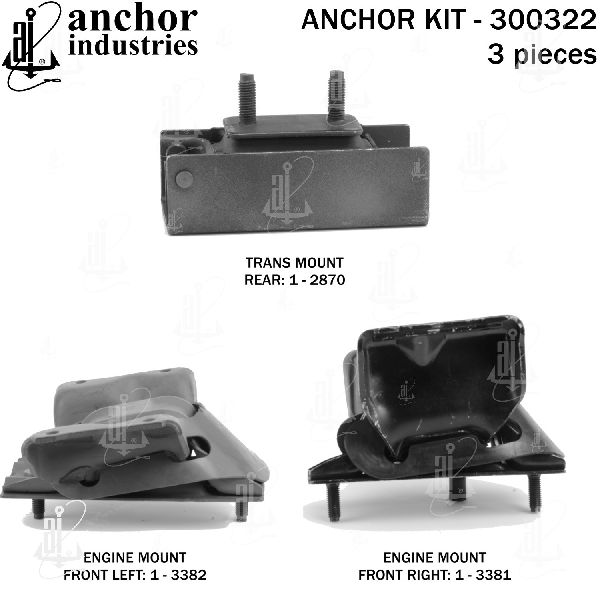 2000-2004 Ford Excursion Engine Mount Kit (Anchor)