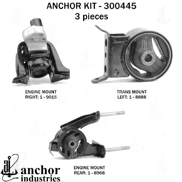 2000-2005 Toyota Echo Engine Mount Kit (Anchor)