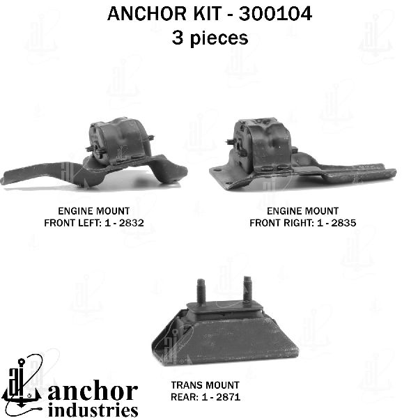 1997-2003 Ford F-150 Engine Mount Kit (Anchor)