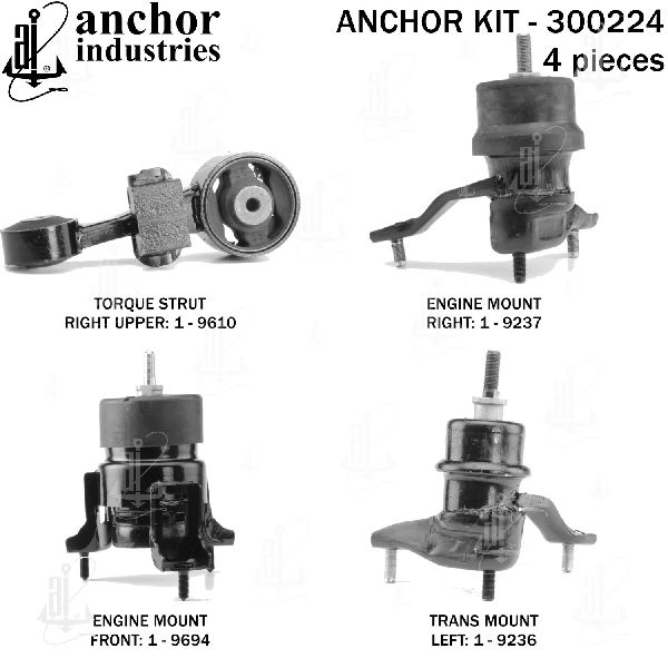 2009-2013 Toyota Highlander Engine Mount Kit (Anchor)