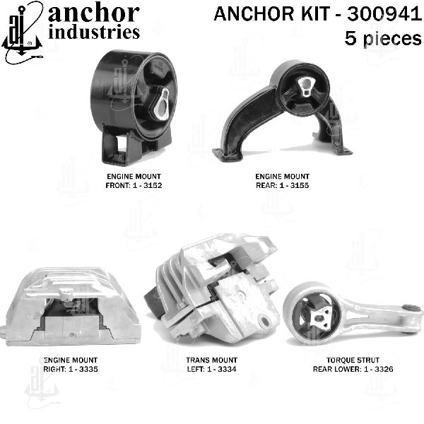 2012-2014 Dodge Avenger Engine Mount Kit (Anchor)