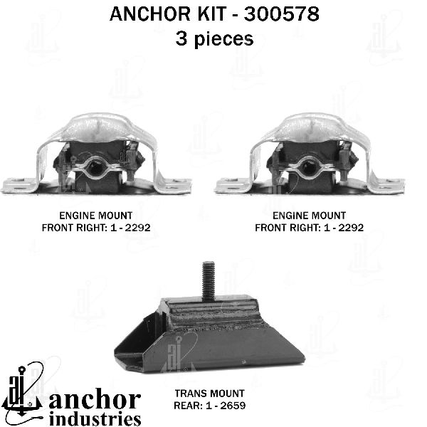 1987-1989 Chevrolet G30 Engine Mount Kit (Anchor)