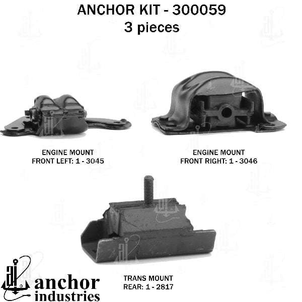 1994-1997 Pontiac Firebird Engine Mount Kit (Anchor)