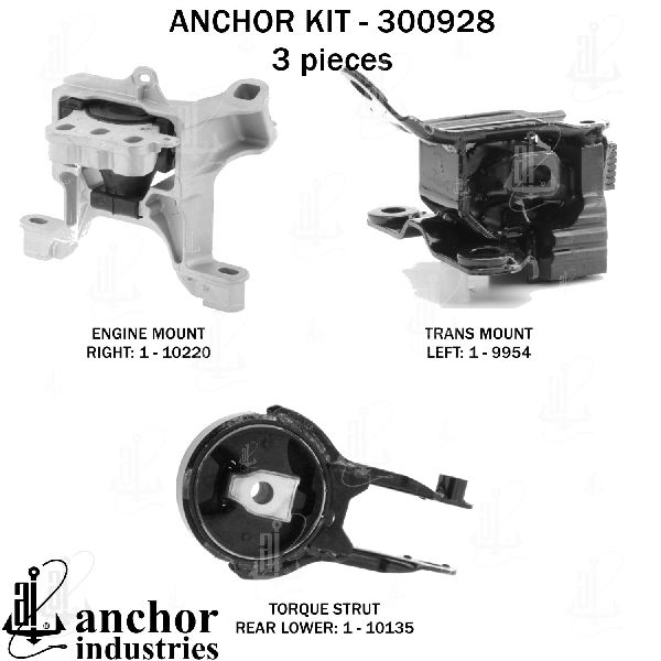 2016 Scion iA Engine Mount Kit (Anchor)