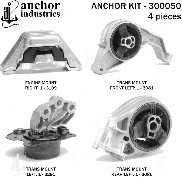 2005-2010 Chevrolet Cobalt Engine Mount Kit (Anchor)
