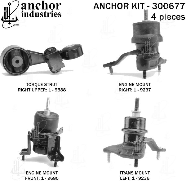 2010-2011 Toyota Camry Engine Mount Kit (Anchor)