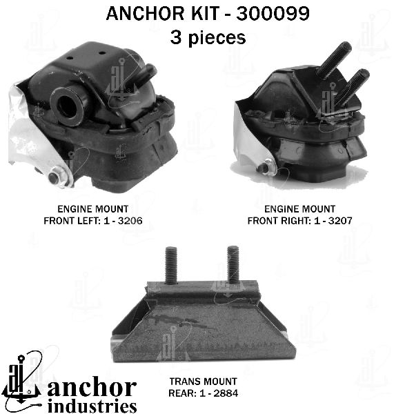 2006-2010 Lincoln Mark LT Engine Mount Kit (Anchor)
