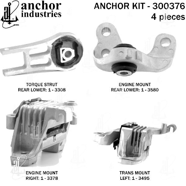 2014-2018 Jeep Cherokee Engine Mount Kit (Anchor)