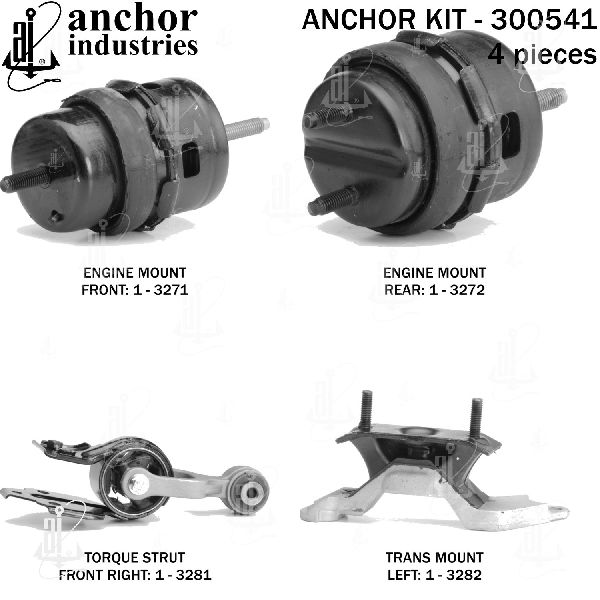 2012-2014 Chevrolet Impala Engine Mount Kit (Anchor)