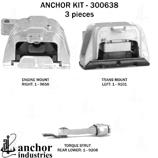 2000-2005 Volkswagen Jetta Engine Mount Kit (Anchor)
