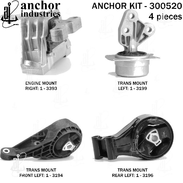 2014-2016 Chevrolet Impala Engine Mount Kit (Anchor)