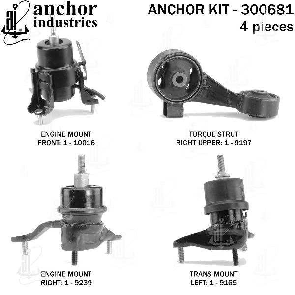 2002-2003 Lexus ES300 Engine Mount Kit (Anchor)