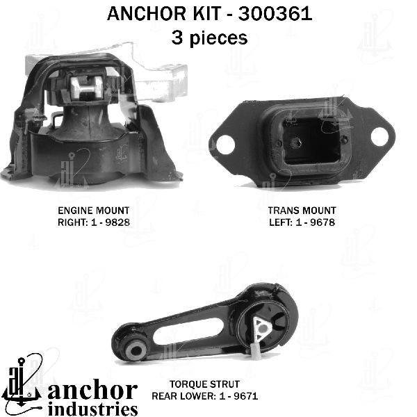 2014-2019 Nissan Versa Note Engine Mount Kit (Anchor)
