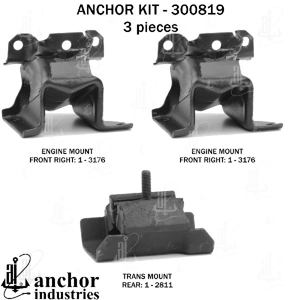 2001-2006 GMC Sierra 3500 Engine Mount Kit (Anchor)