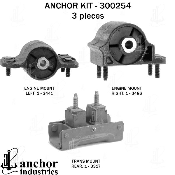 2011-2016 Ford F-550 Super Duty Engine Mount Kit (Anchor)