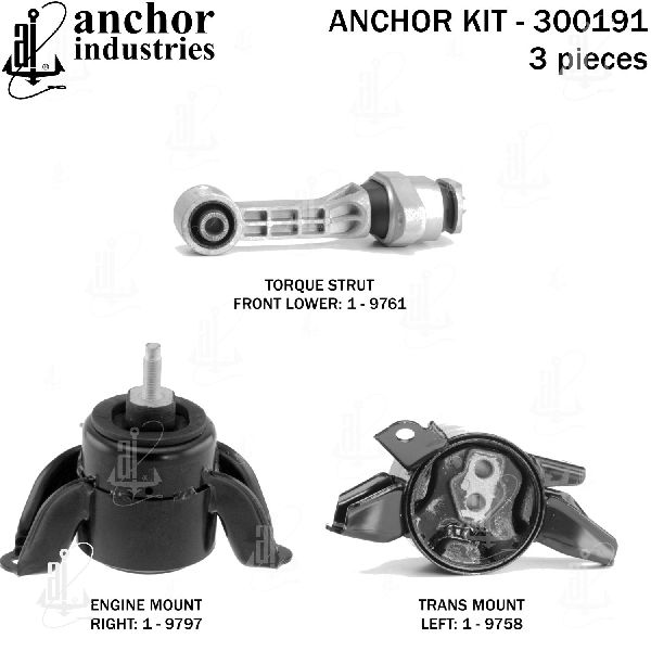 2012-2017 Hyundai Veloster Engine Mount Kit (Anchor)