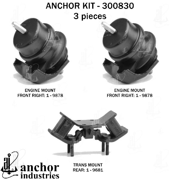 2001-2003 Lexus LS430 Engine Mount Kit (Anchor)