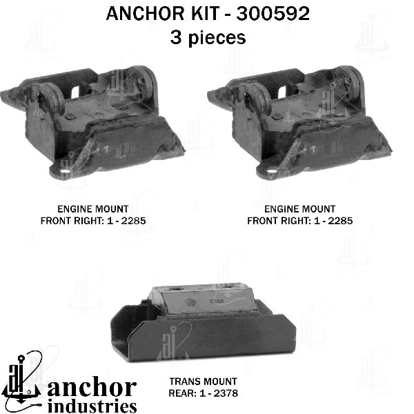 1968 Chevrolet Chevy II Engine Mount Kit (Anchor)
