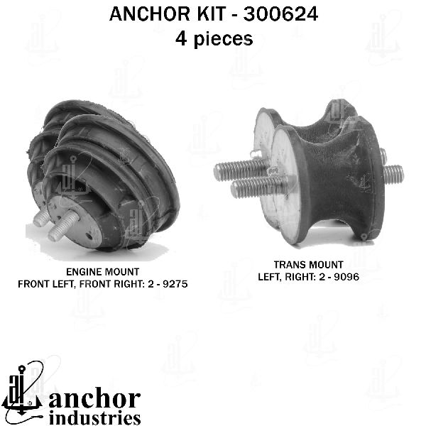 1989-1993 BMW 535i Engine Mount Kit (Anchor)
