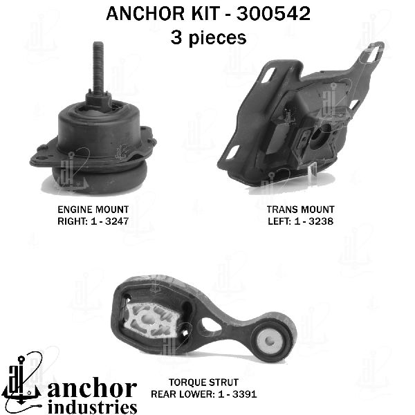 2016-2019 Ford Explorer Engine Mount Kit (Anchor)