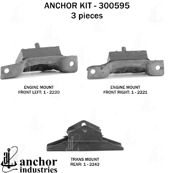 1963-1964 Ford Country Squire Engine Mount Kit (Anchor)