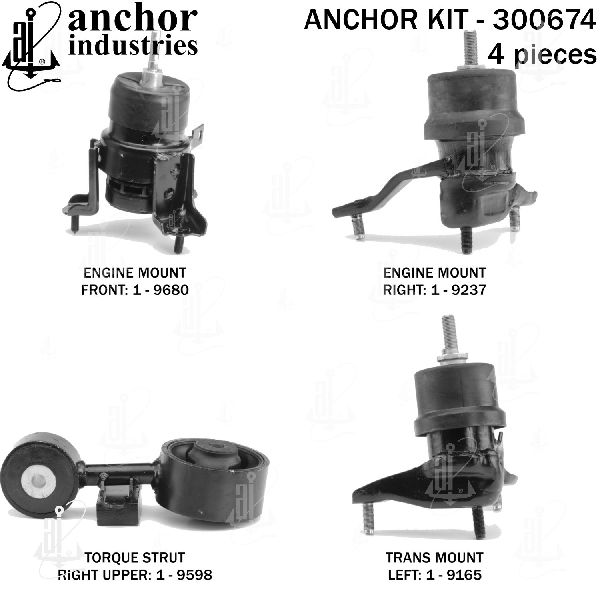 2007-2011 Toyota Camry Engine Mount Kit (Anchor)