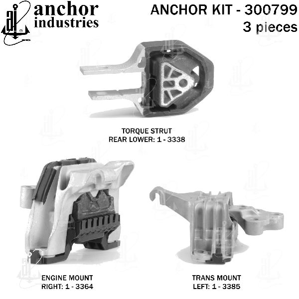 2013-2016 Dodge Dart Engine Mount Kit (Anchor)