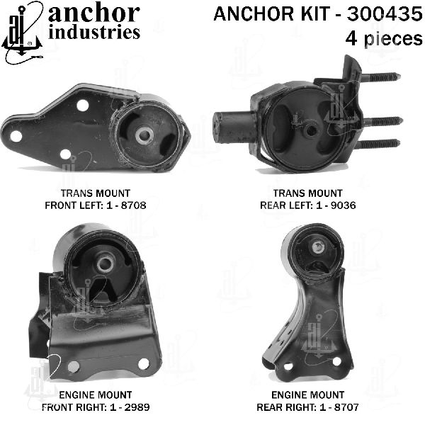 1999-2001 Nissan Quest Engine Mount Kit (Anchor)