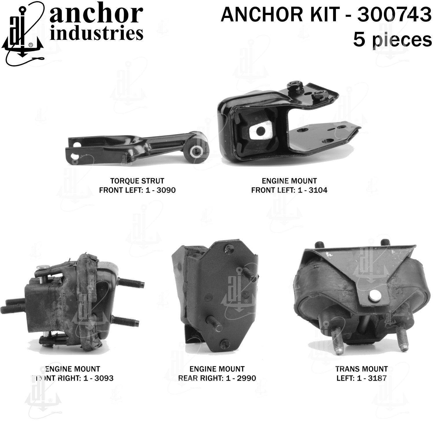 2009, 2008, 2007, 2006 Chevrolet Impala Engine Mount Kit