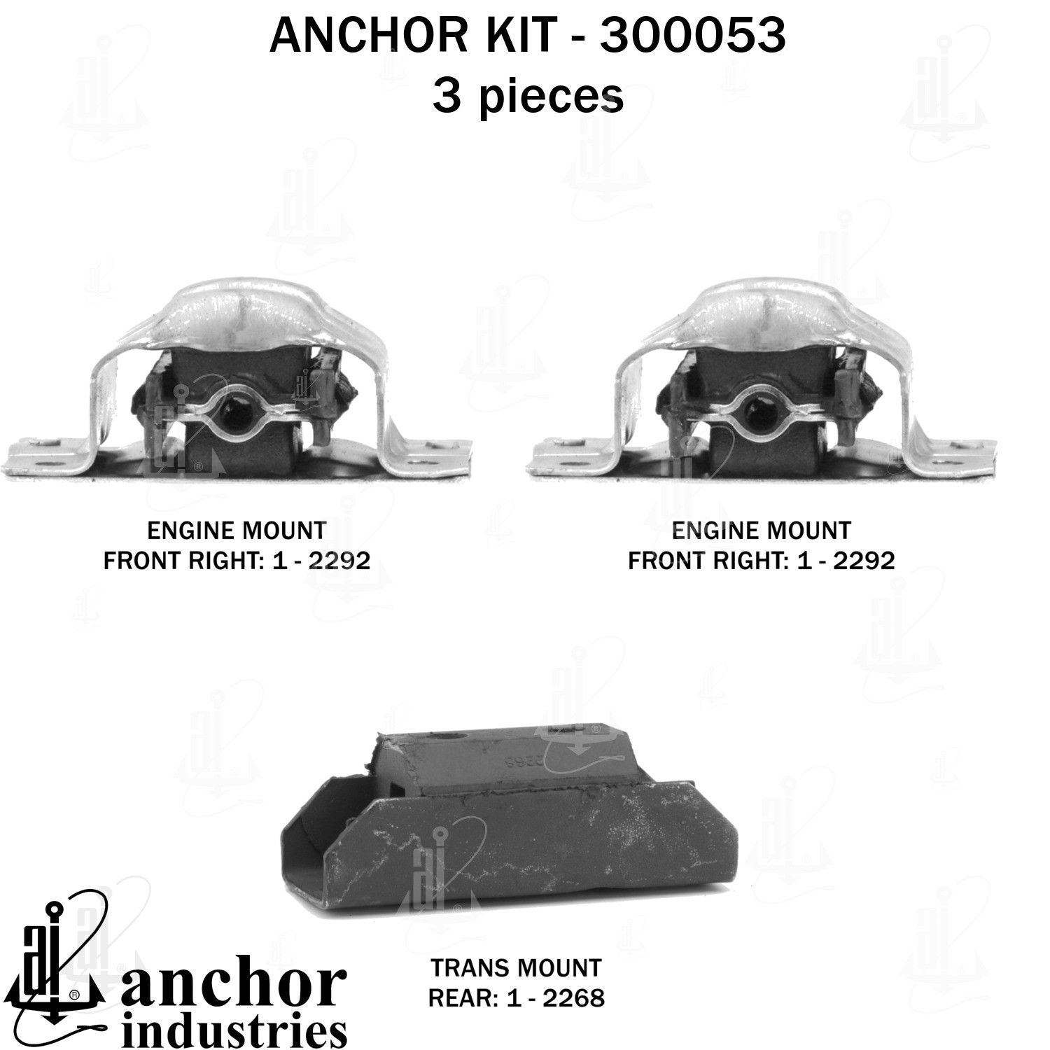 1982, 1981, 1980, 1979, 1978, 1977, 1976, 1975, 1974, 1973 GMC Jimmy Engine Mount Kit
