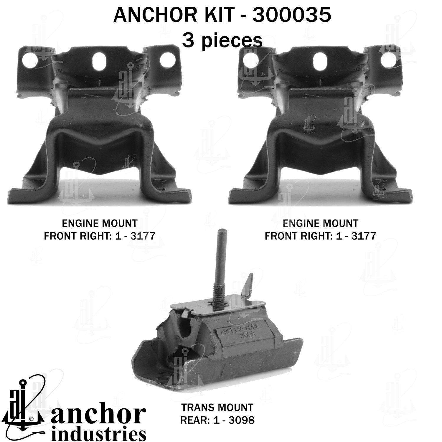 2006, 2005, 2004, 2003 Chevrolet Express 2500 1500 Engine Mount Kit