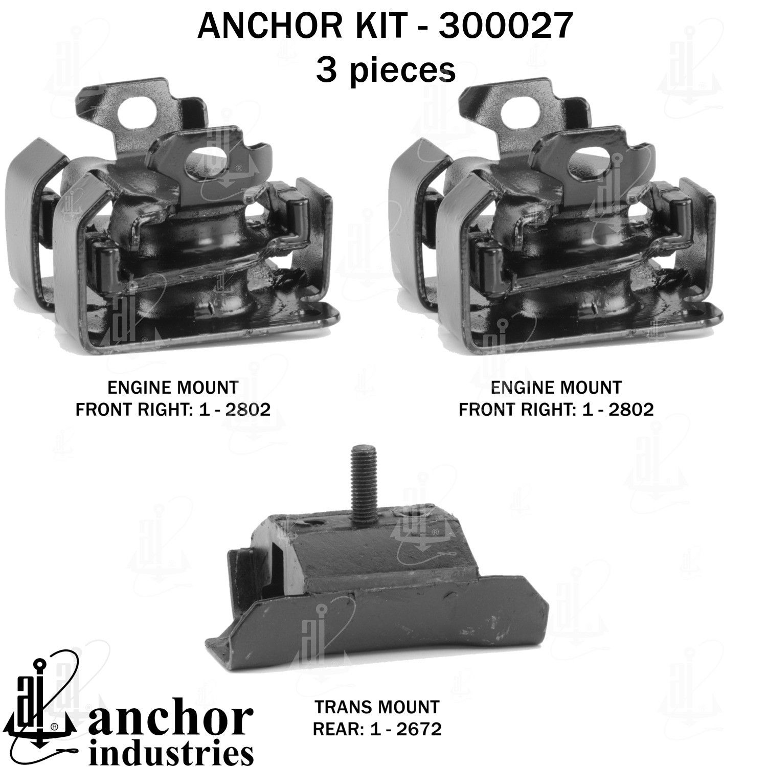 2004, 2003, 2002, 2001, 2000, 1999, 1998, 1997, 1996 GMC Jimmy Engine Mount Kit
