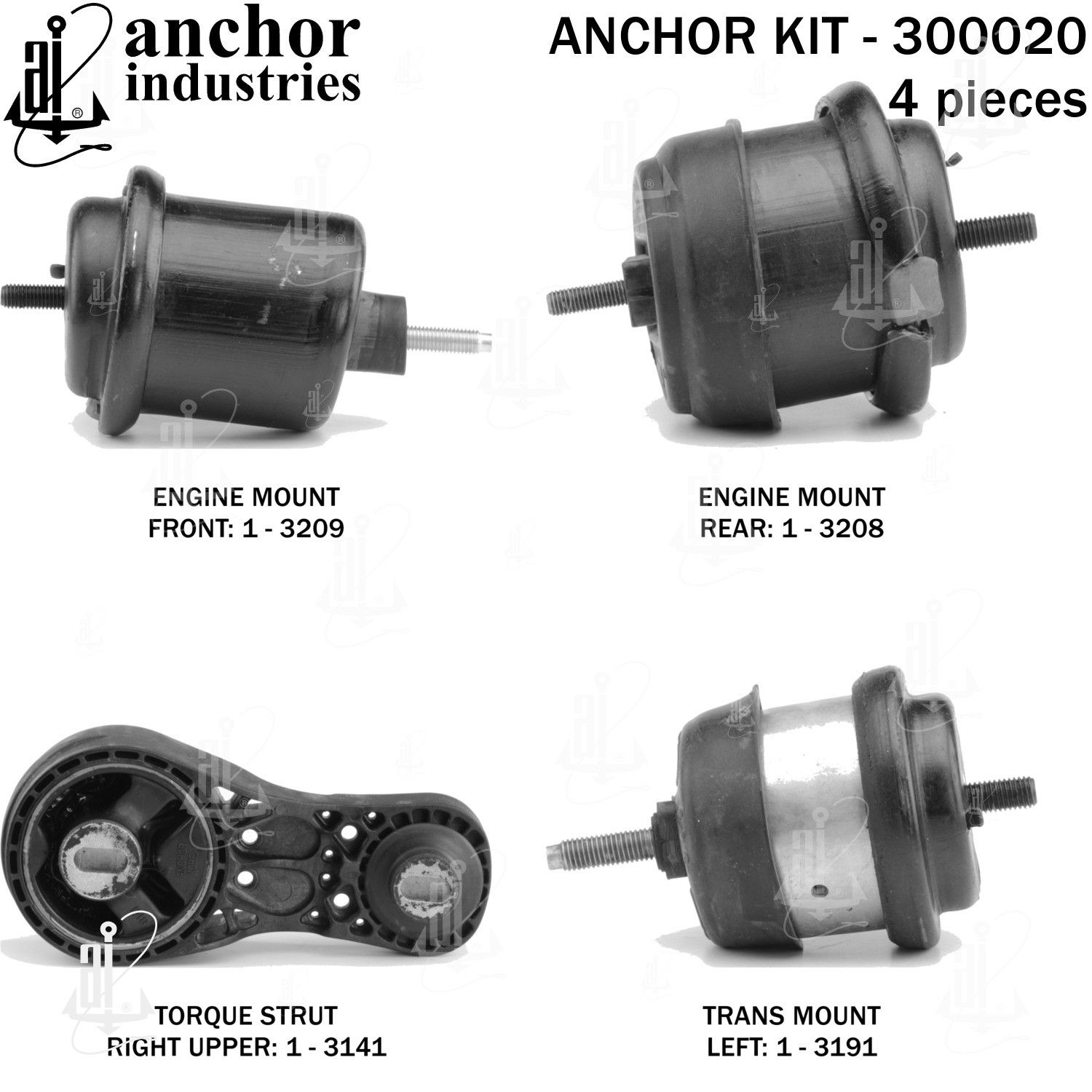 2016, 2015, 2014, 2013, 2012, 2011, 2010, 2009 GMC Acadia Engine Mount Kit