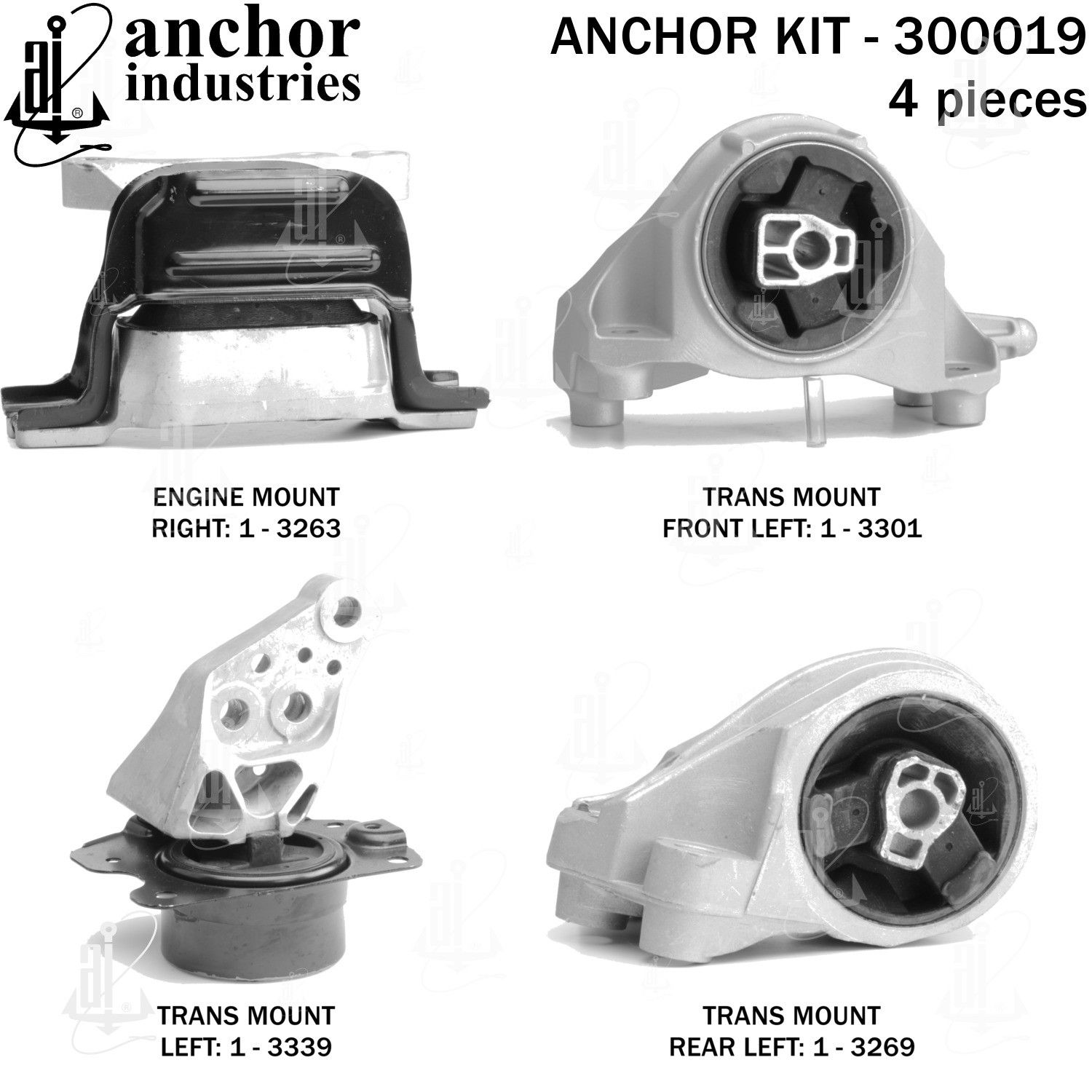 2017, 2016, 2015, 2014, 2013, 2012, 2011, 2010 Chevrolet Equinox Engine Mount Kit