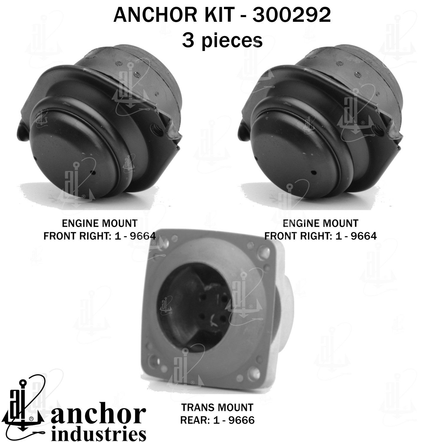 2009, 2008, 2007 Mercedes-Benz ML320 2007-2009 Mercedes-Benz ML320 Engine Mount Kit