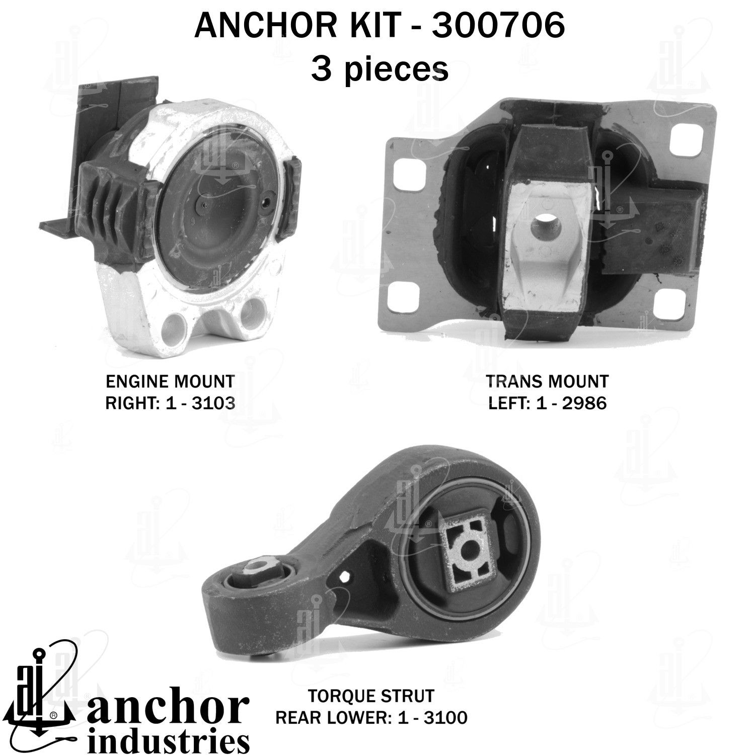 2004 Ford Focus Engine Mount Kit