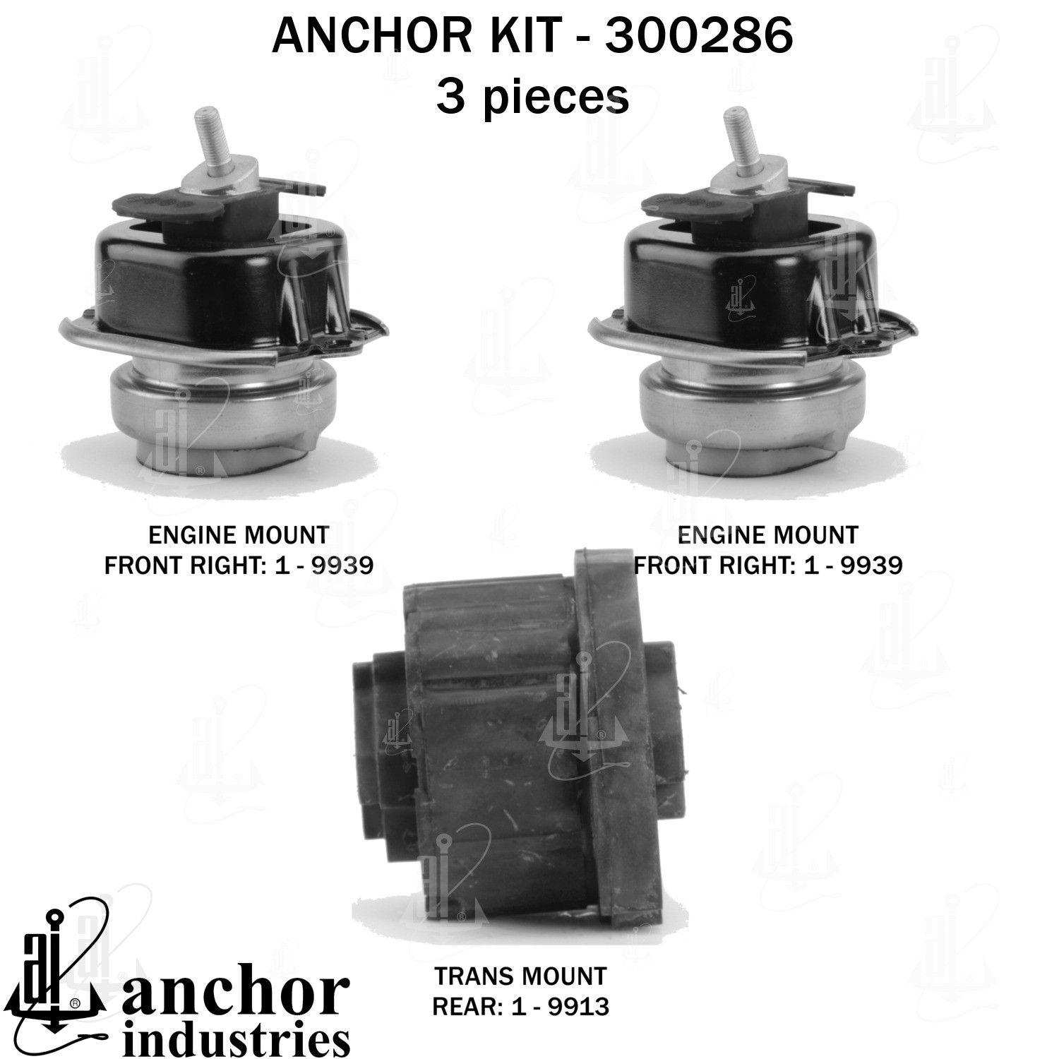 2019, 2018, 2017, 2016, 2015, 2014, 2013, 2012, 2011, 2010, 2009, 2008 BMW X6 Engine Mount Kit