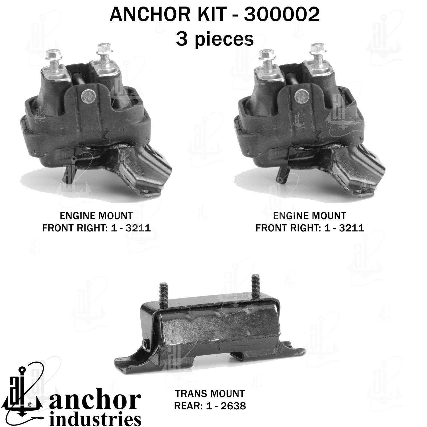 2014, 2013, 2012, 2011, 2010, 2009, 2008, 2007 GMC Yukon Engine Mount Kit