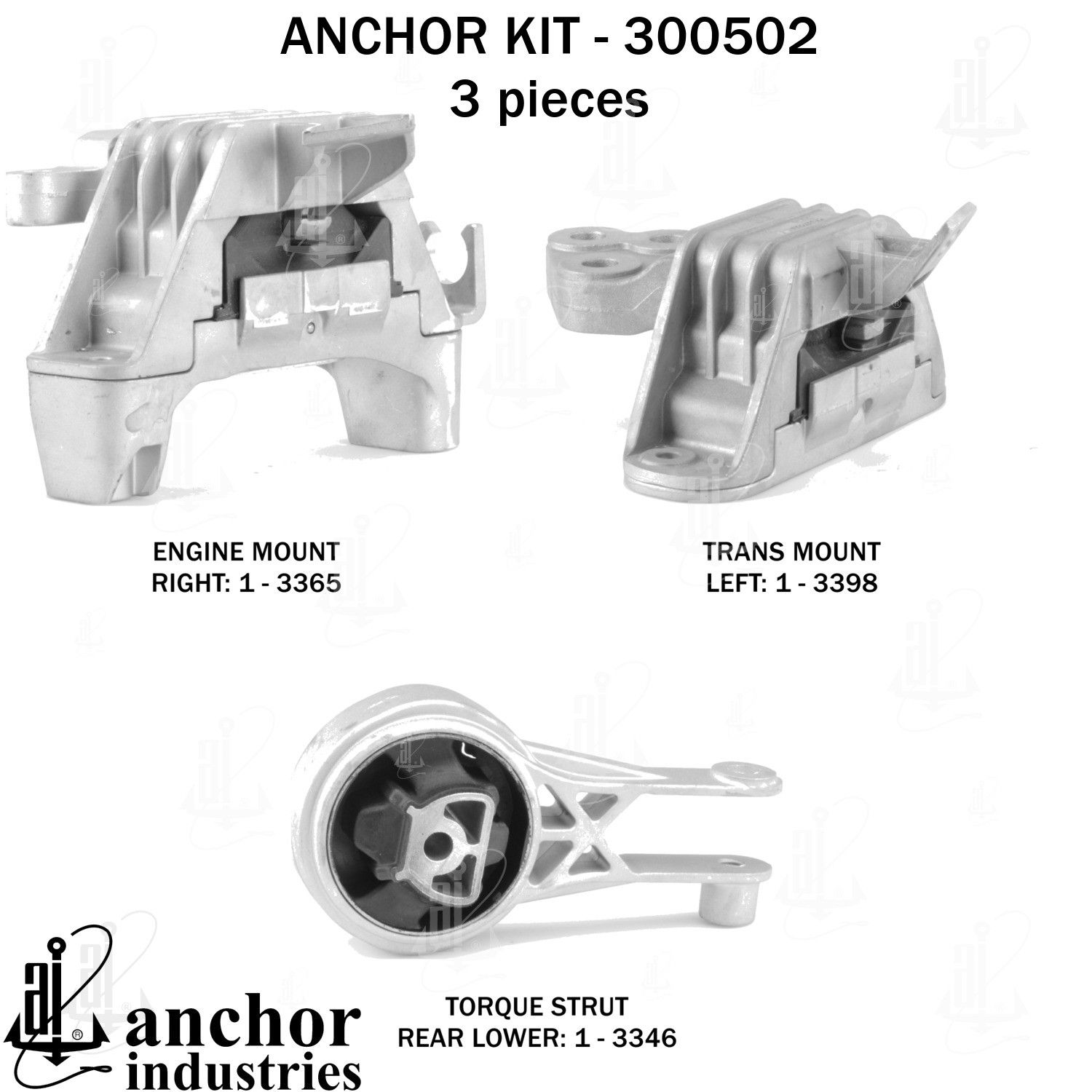 2015, 2014, 2013, 2012, 2011 Chevrolet Volt Engine Mount Kit