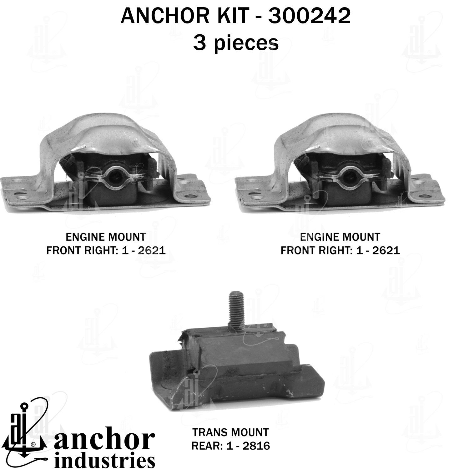 2002, 2001, 2000, 1999, 1998, 1997, 1996 Chevrolet Express 2500 Engine Mount Kit