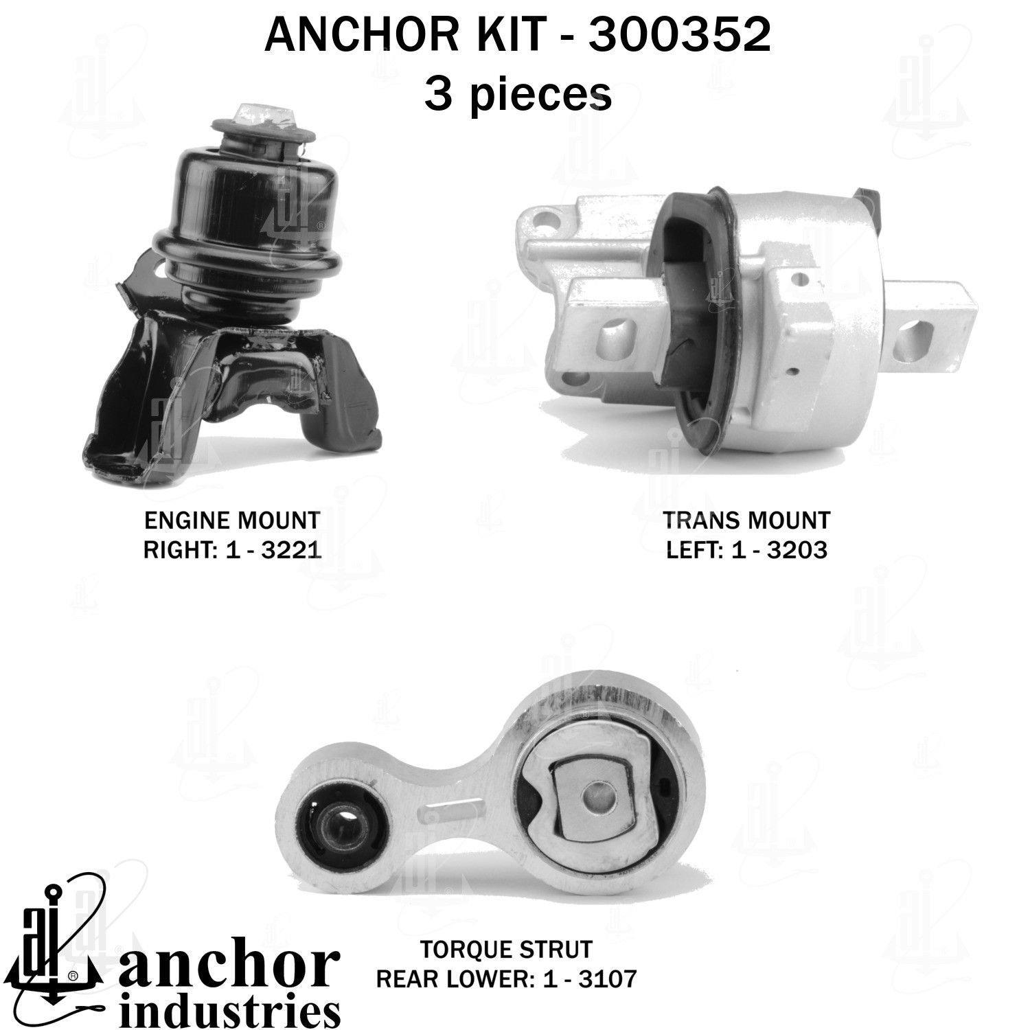 2009, 2008, 2007, 2006 Ford Fusion Engine Mount Kit