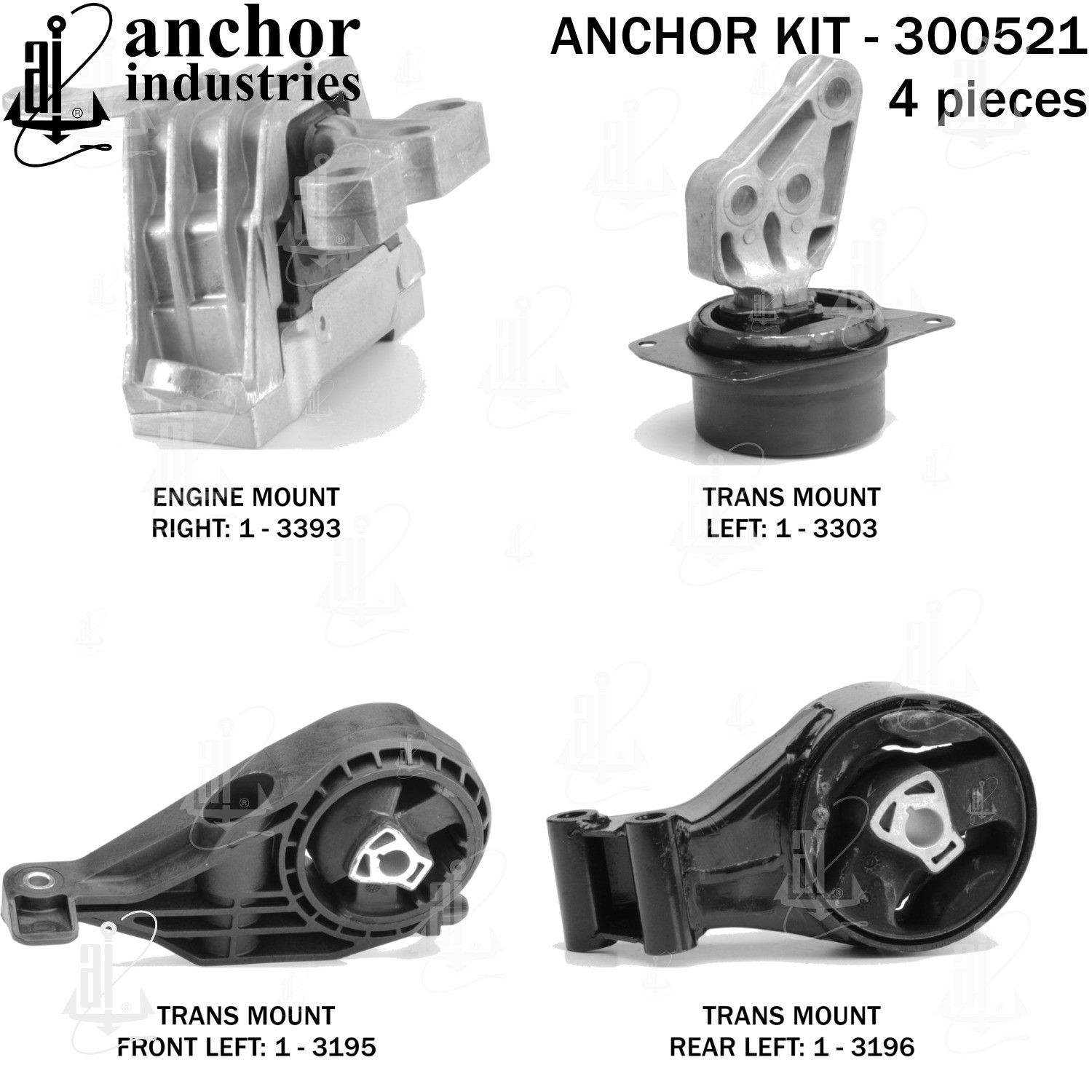 2017, 2016, 2015, 2014 Buick Regal Engine Mount Kit