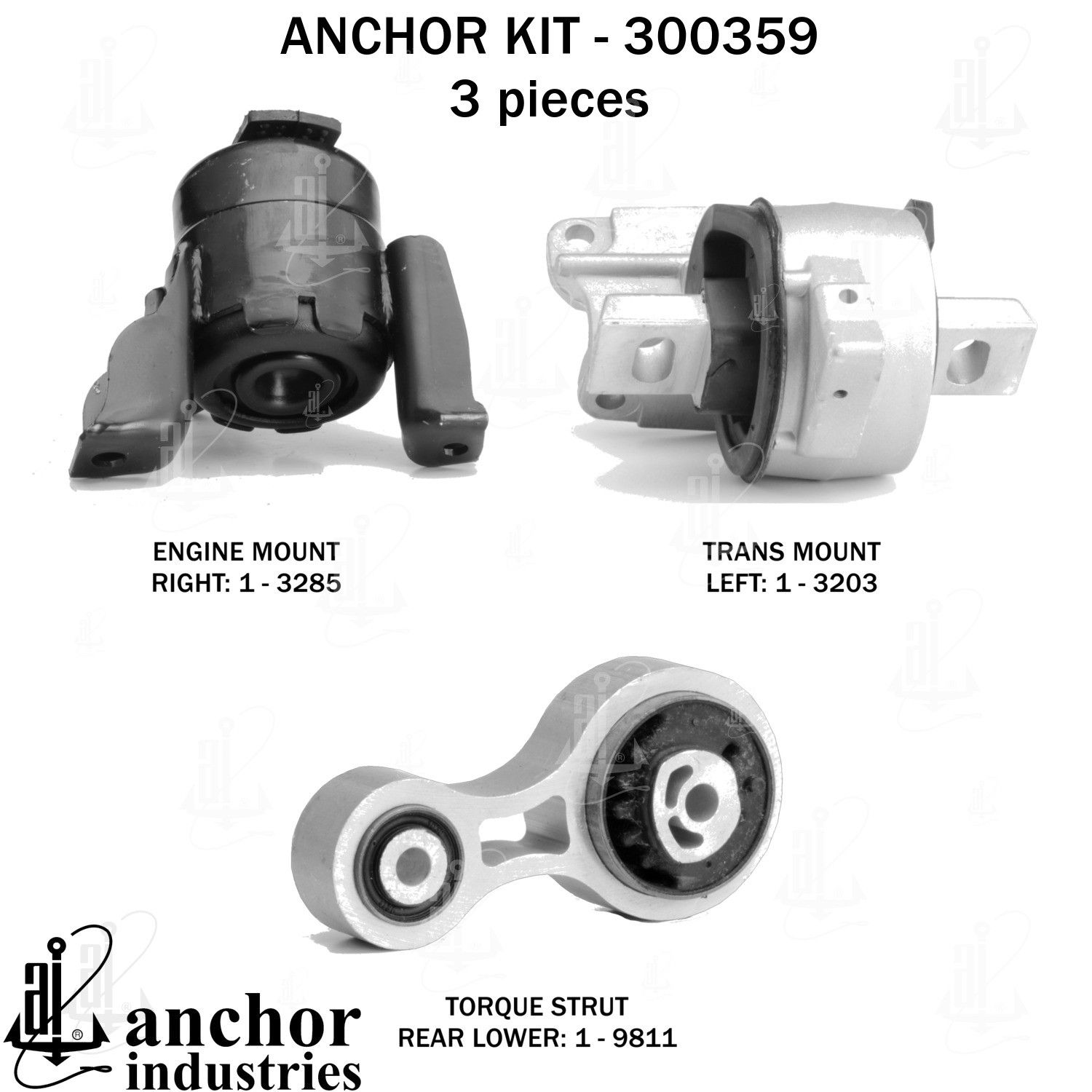 2013, 2012, 2011, 2010, 2009 Mazda 6 Engine Mount Kit