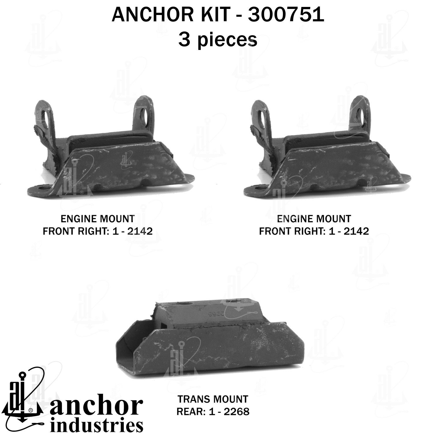 1969, 1968, 1967, 1966 Chevrolet Caprice Air Engine Mount Kit