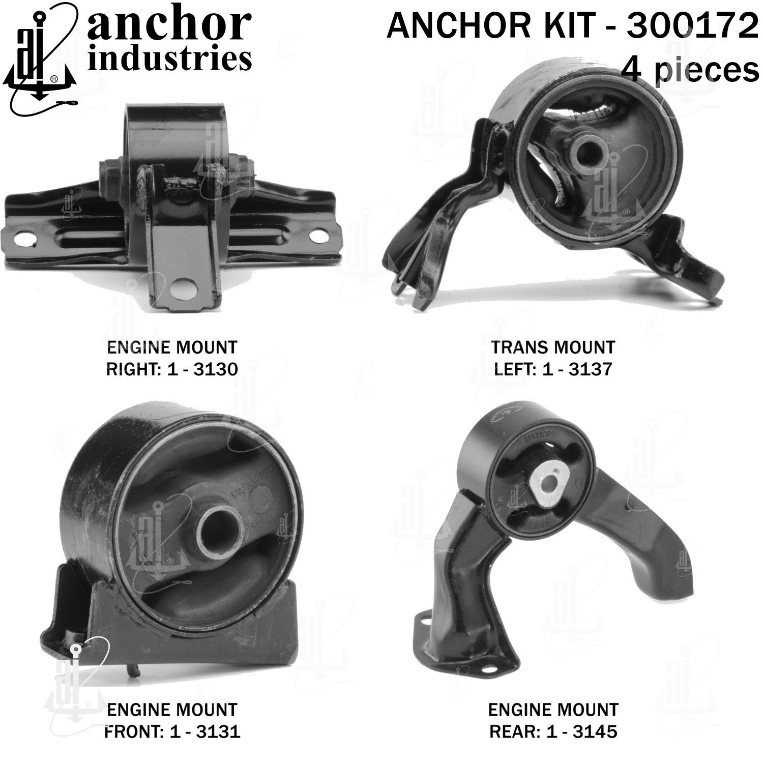 2017, 2016, 2015, 2014, 2013, 2012, 2011, 2010, 2009, 2008, 2007 Jeep Compass Engine Mount Kit